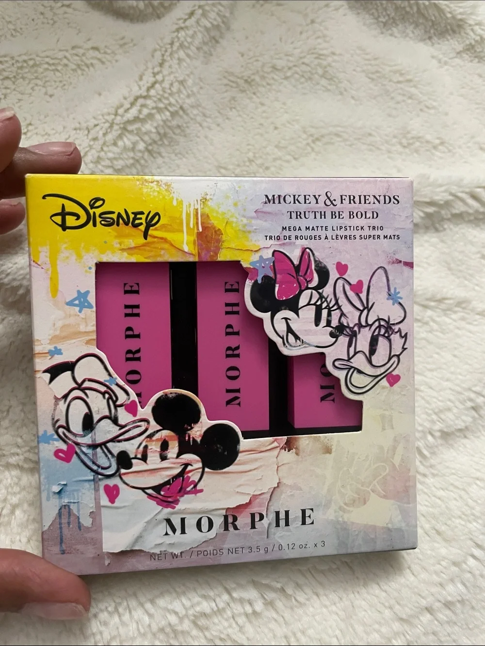 Morphe Disney Mickey & Friends Mega Matte Lipstick Trio - Bright Pink Shades